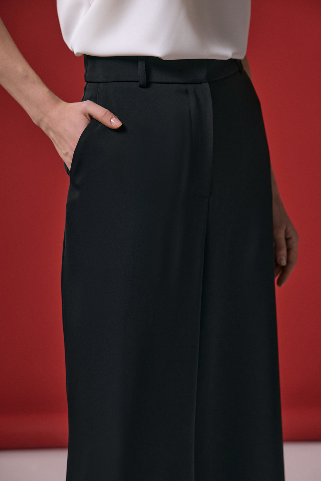 Sateen Pantalon Mari - Noir
