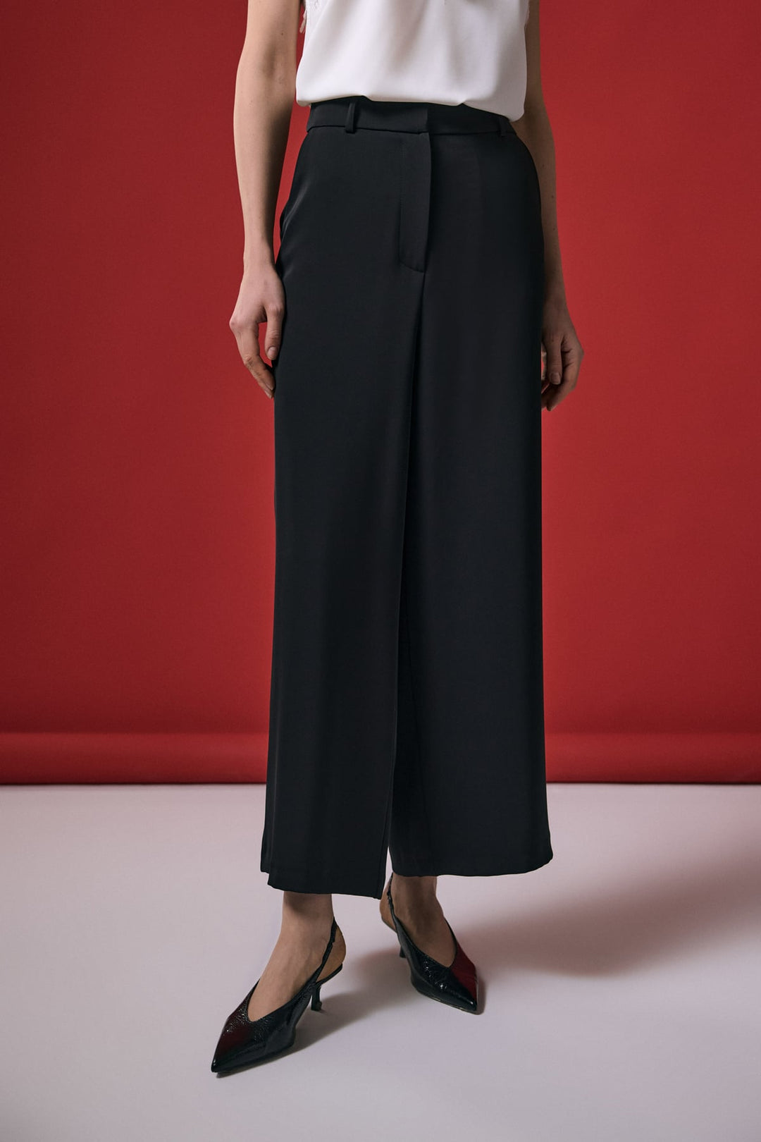 Sateen Pantalon Mari - Noir
