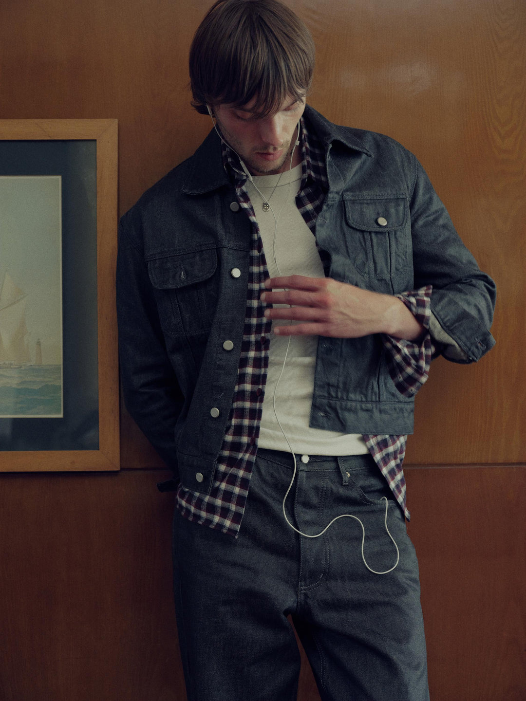 Giesto Veste en Denim Bleu marine Selvedge - Bleu marine