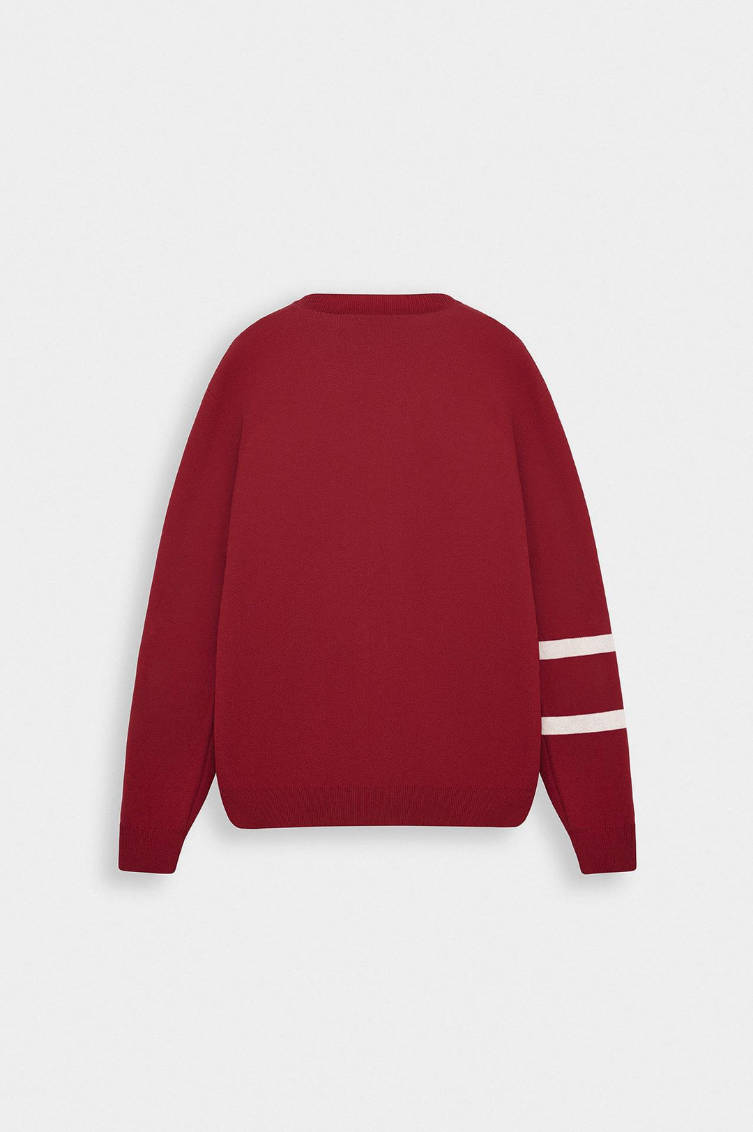 Giesto Gilet en tricot rouge avec détails brodés et boutons - Rouge
