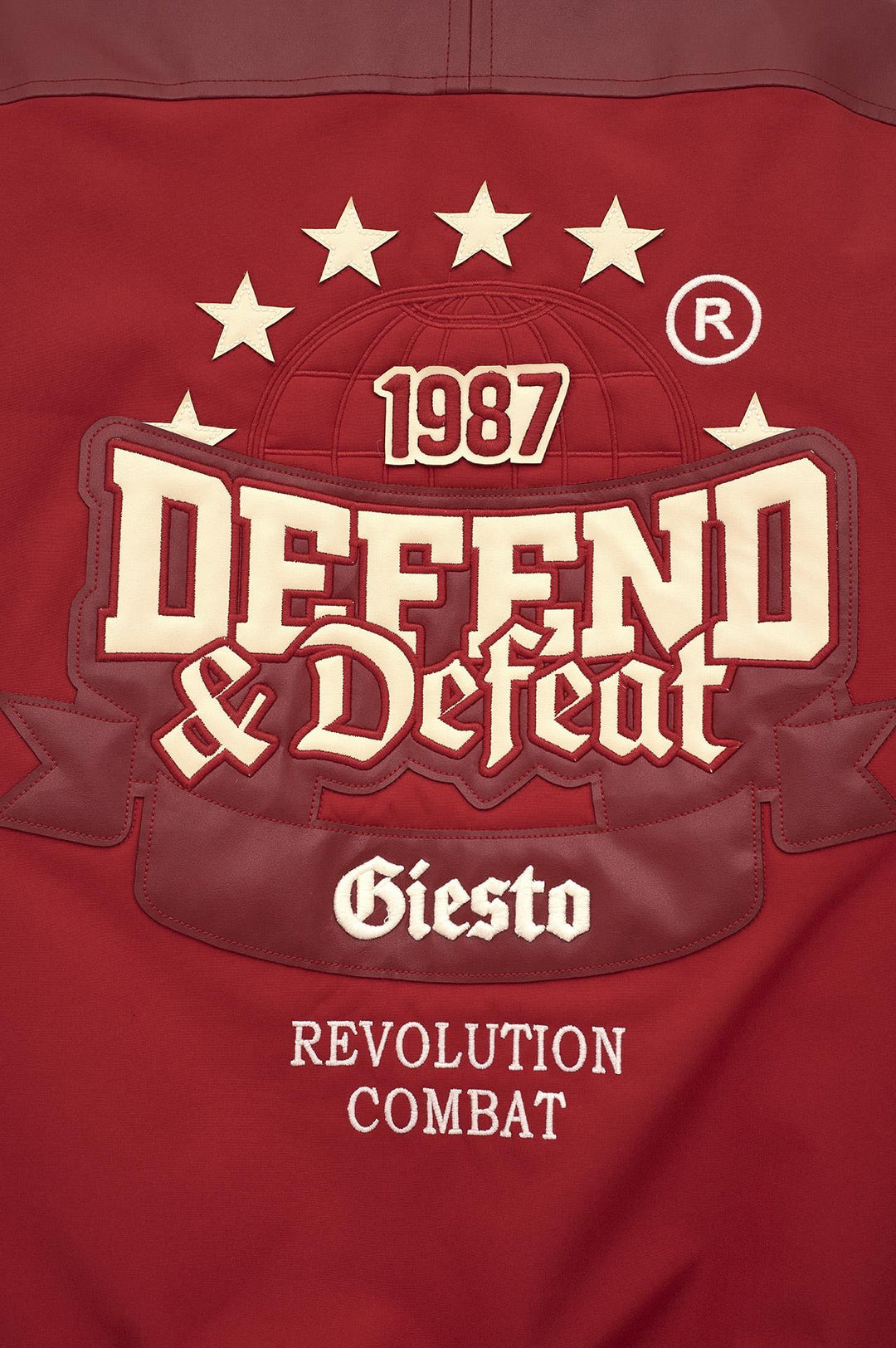 Giesto Veste de collège rouge avec broderie - Rouge