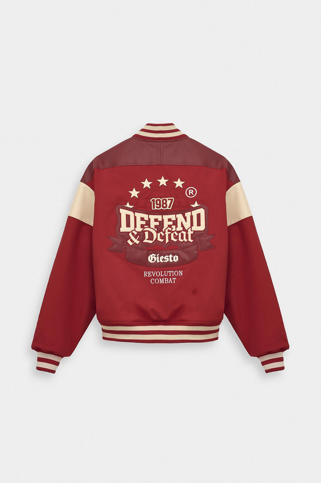 Giesto Veste de collège rouge avec broderie - Rouge