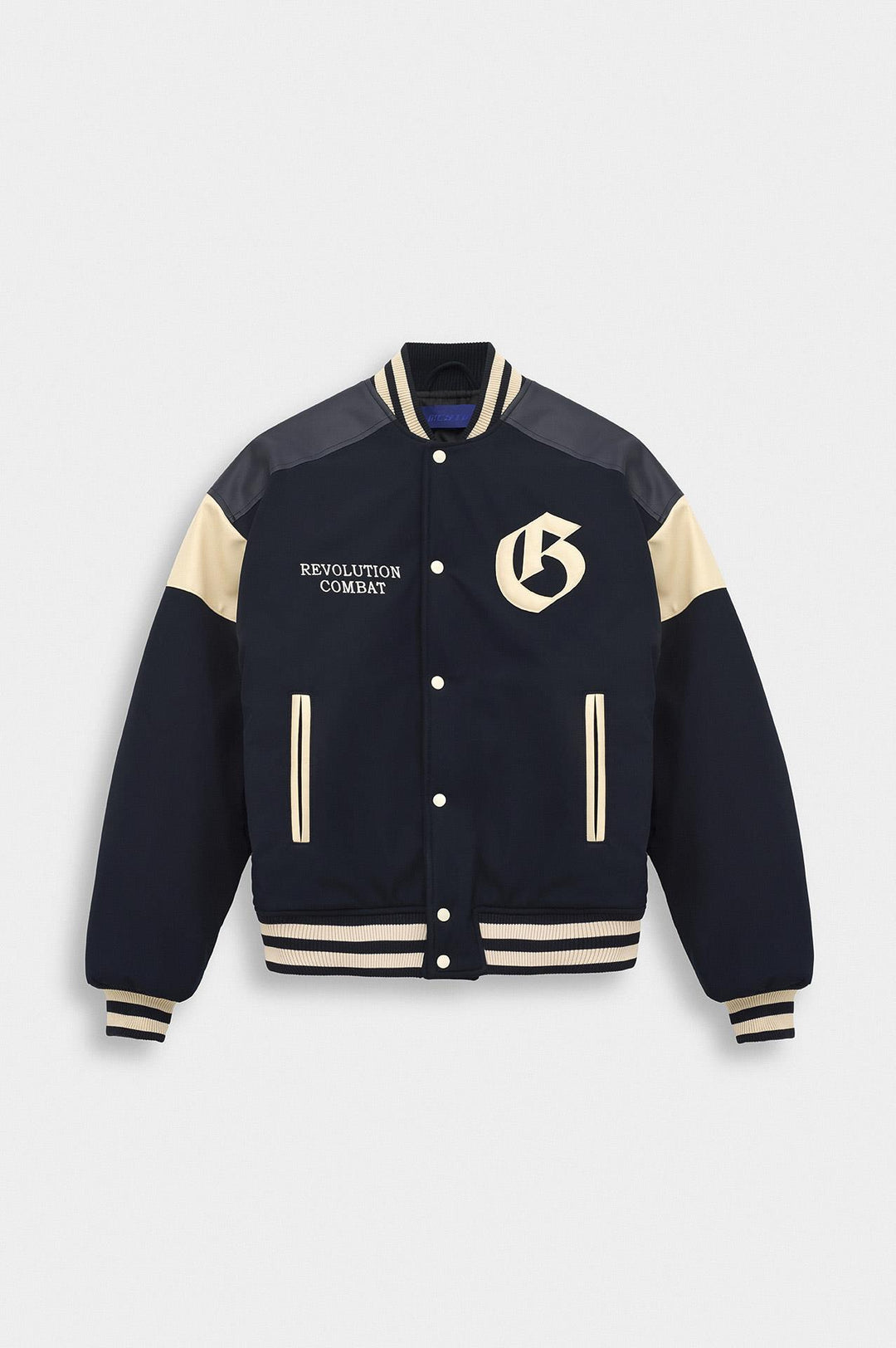 Giesto Veste de collège bleu marine avec broderie - Bleu marine