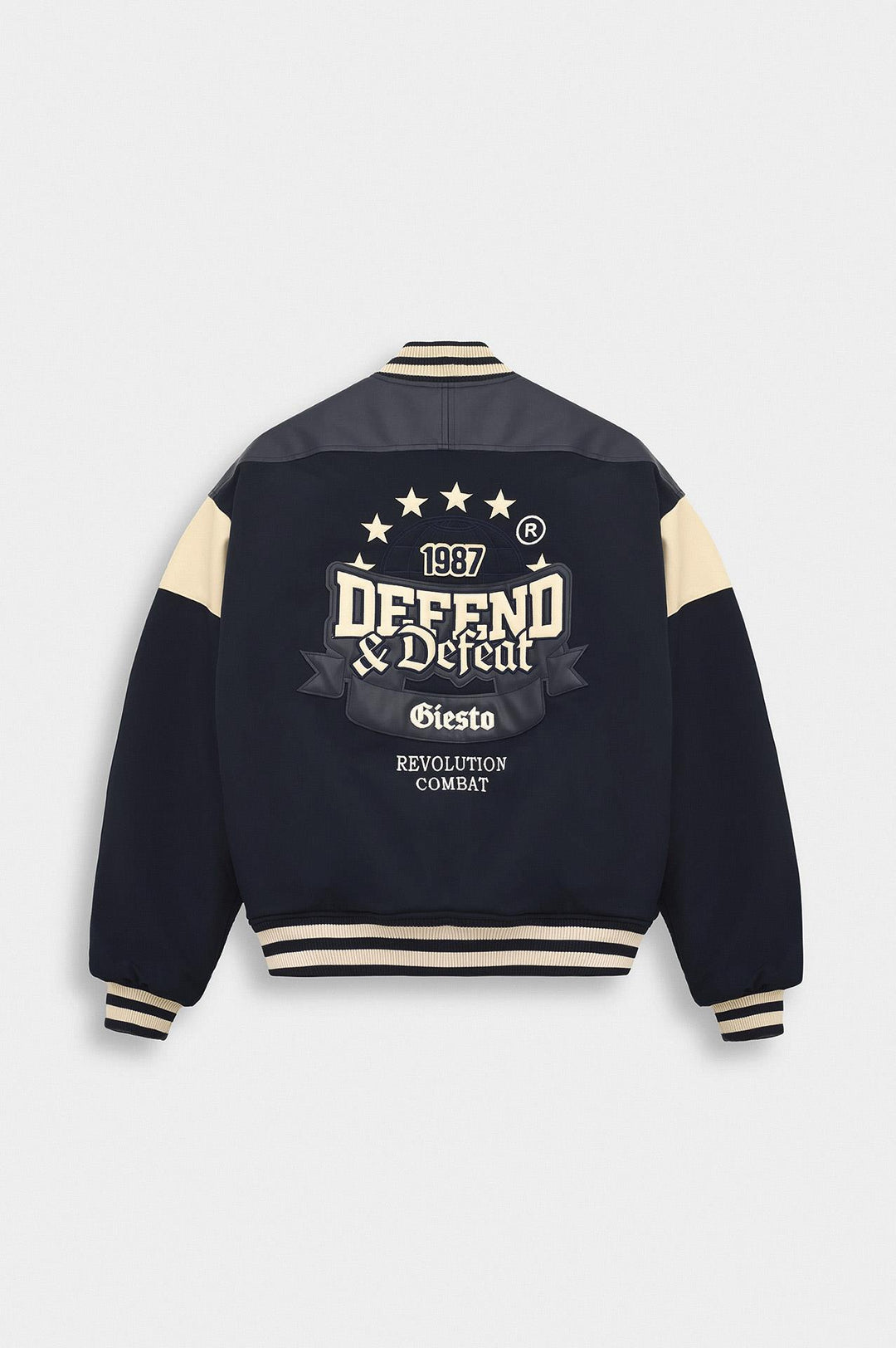 Giesto Veste de collège bleu marine avec broderie - Bleu marine