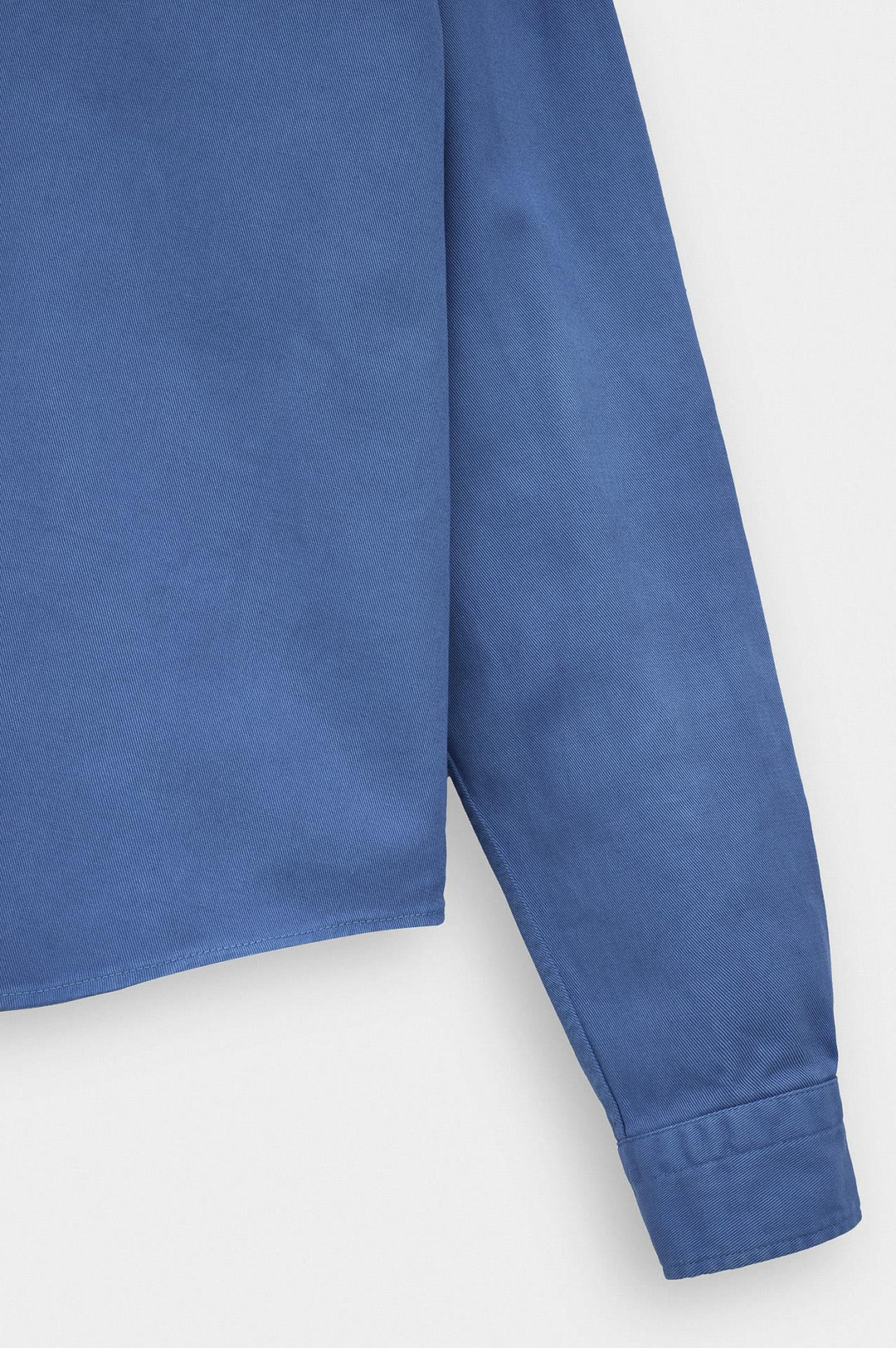 Giesto Chemise en Gabardine Bleue avec Broderie - Bleu