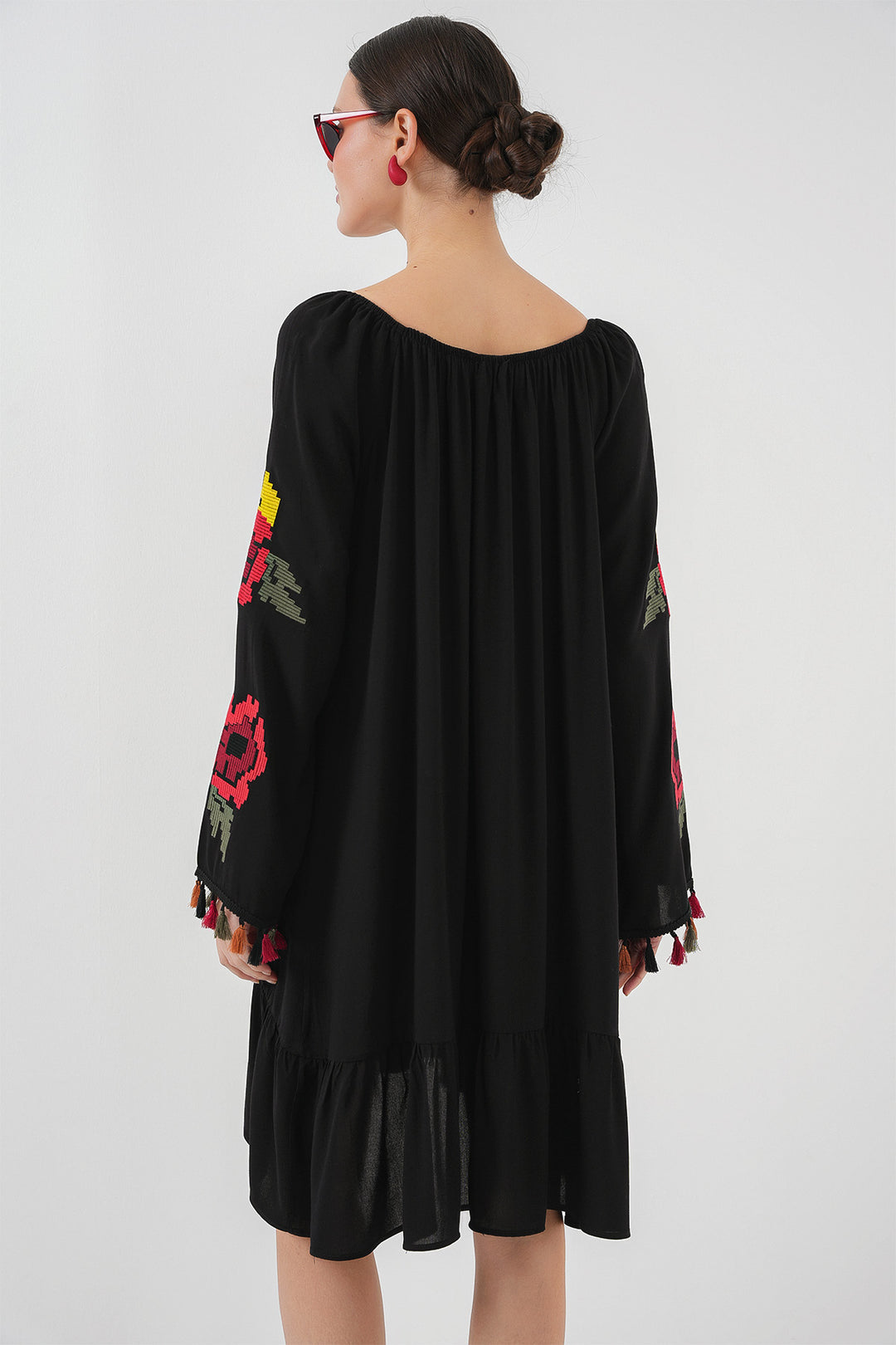 Bigdart Robe midi brodée 2531 - Noir