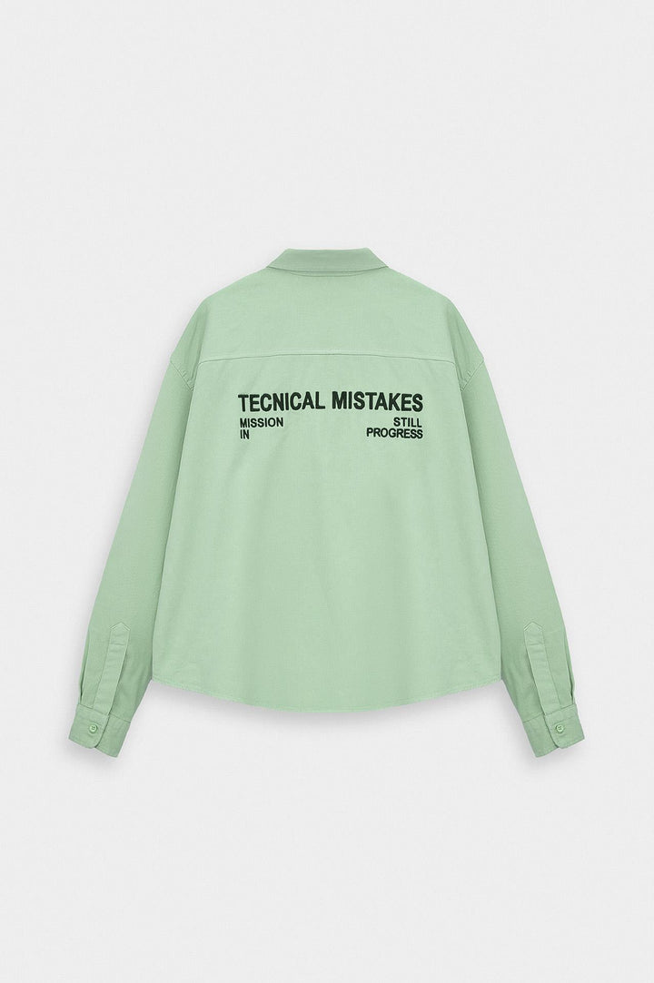 Giesto Chemise en gabardine menthe avec broderie - Menthe
