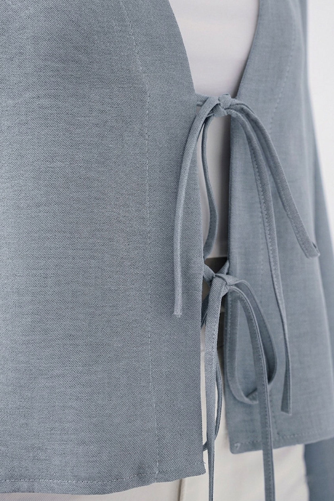 Bigdart Kimono en lin à nouer 960 - açik Bleu