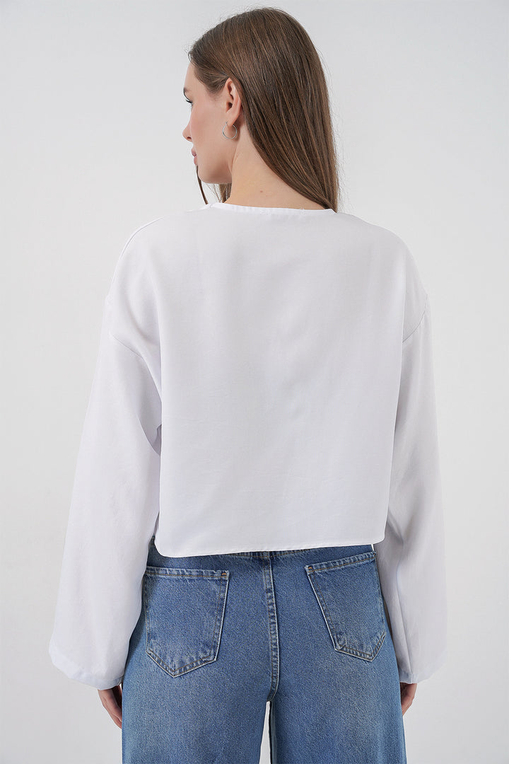 Bigdart Kimono en lin à nouer 960 - Blanc