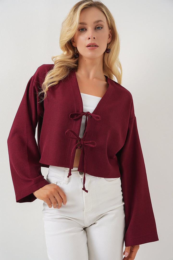 Bigdart Kimono en lin à nouer 960 - Bordeaux