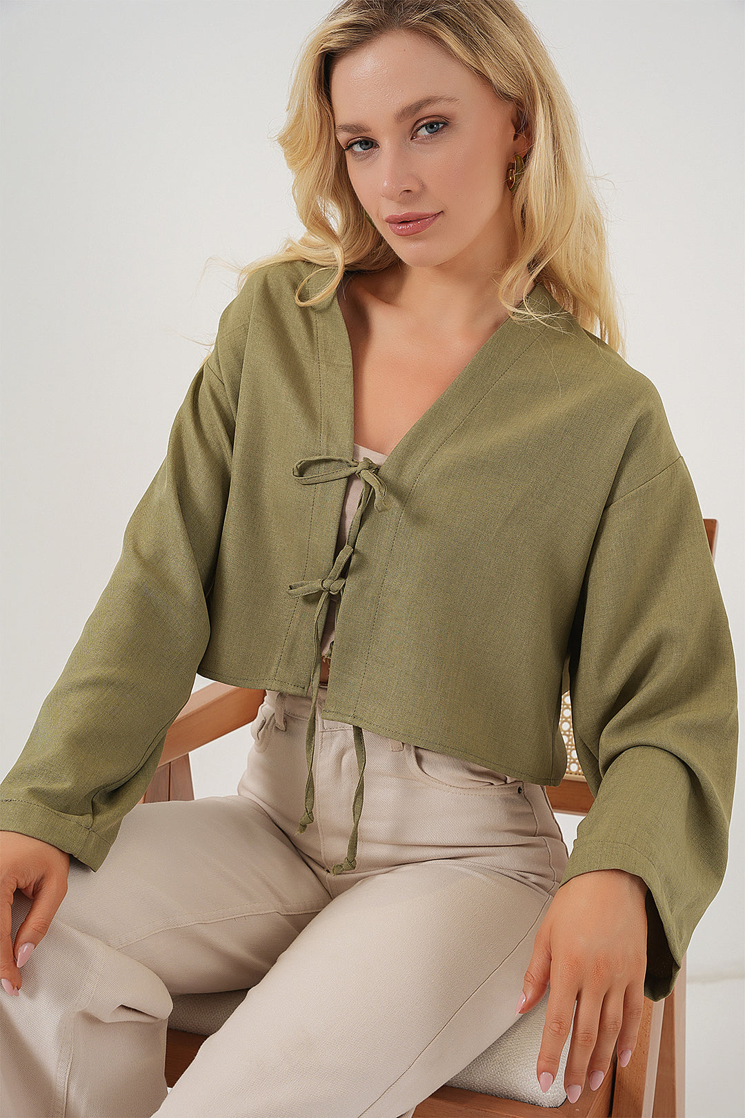 Bigdart Kimono en lin à nouer 960 - çağla