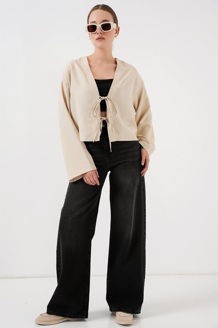 Bigdart Kimono en lin à nouer 960 - Crème
