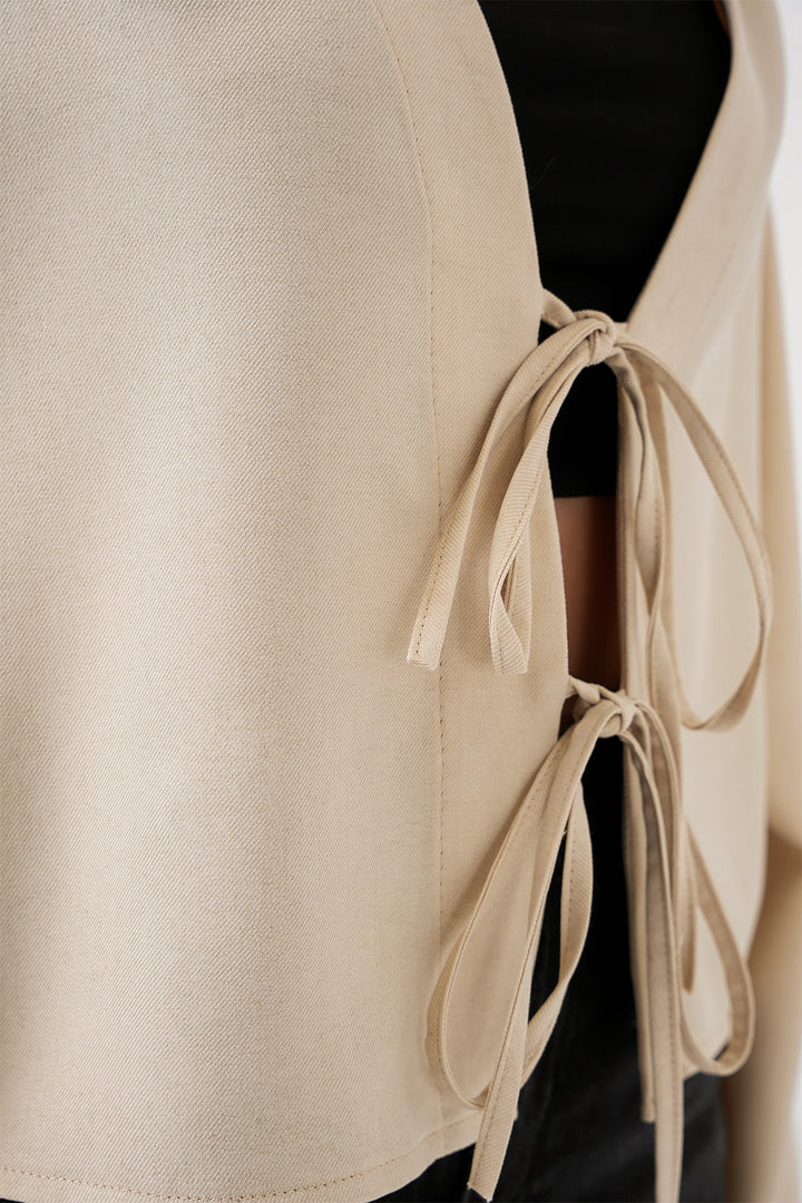 Bigdart Kimono en lin à nouer 960 - Crème