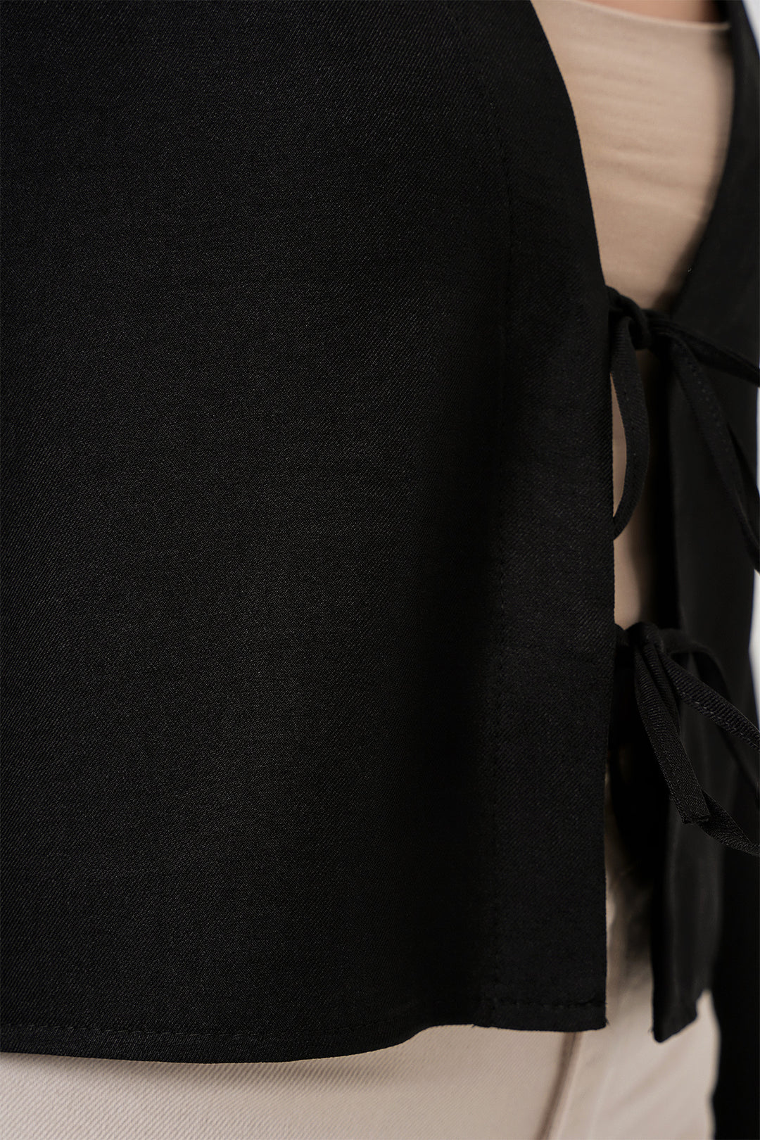 Bigdart Kimono en lin à nouer 960 - Noir