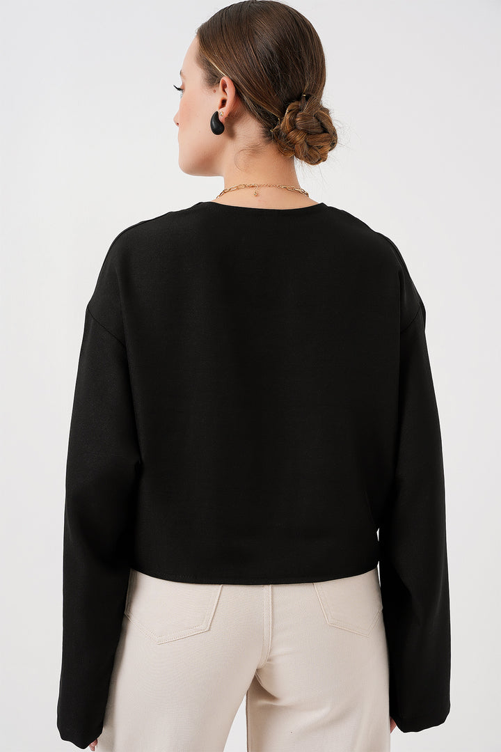 Bigdart Kimono en lin à nouer 960 - Noir