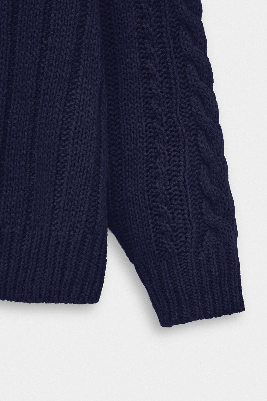 Giesto Pull en tricot bleu marine à col rond texturé - Bleu marine