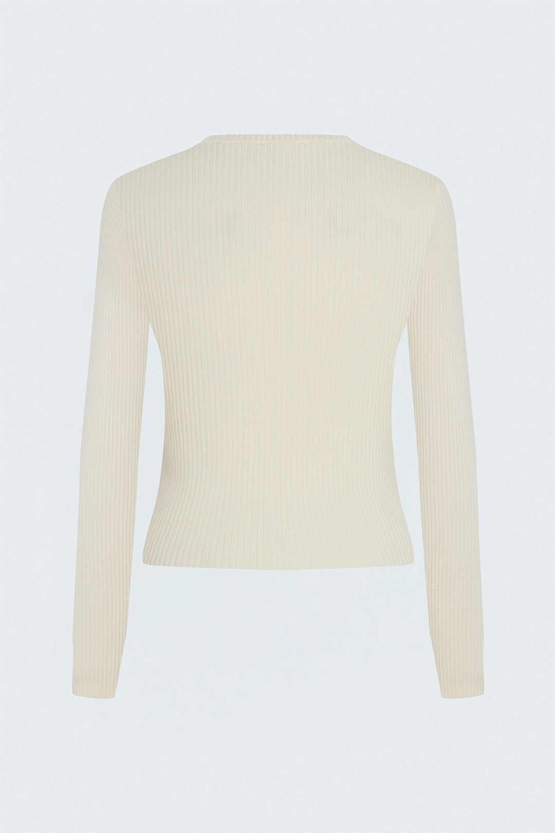 Sateen Pull à rayures tricotées - Écru