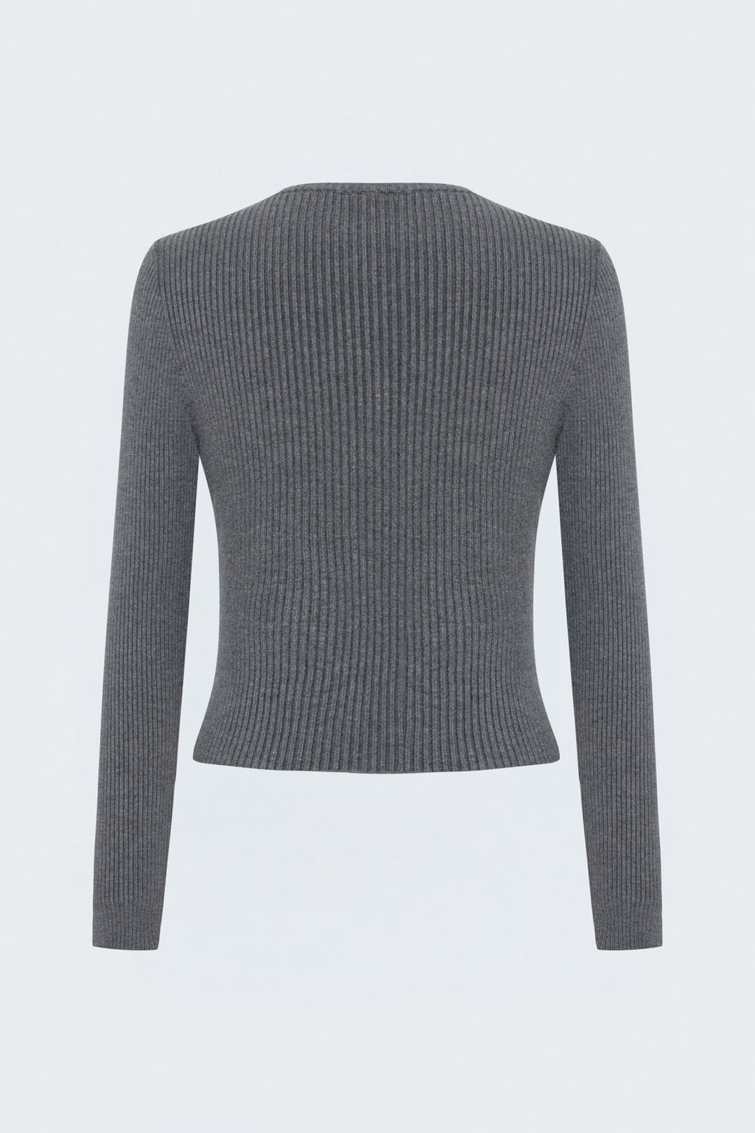 Sateen Pull à rayures tricotées - Gris