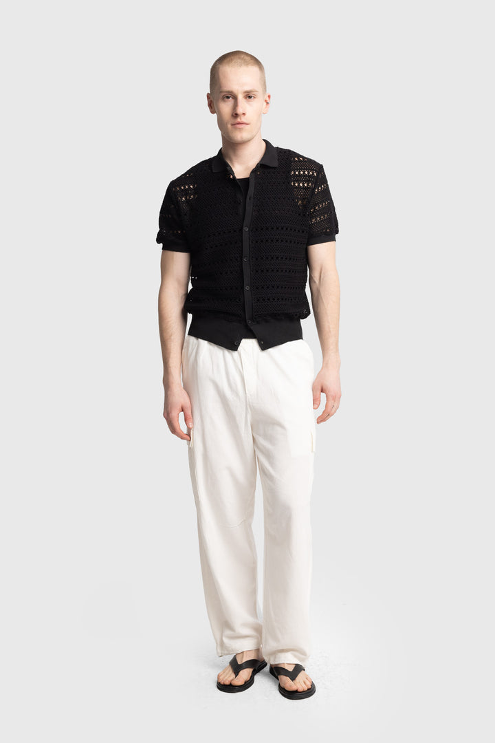 Giesto Chemise en tricot tissée - Noir