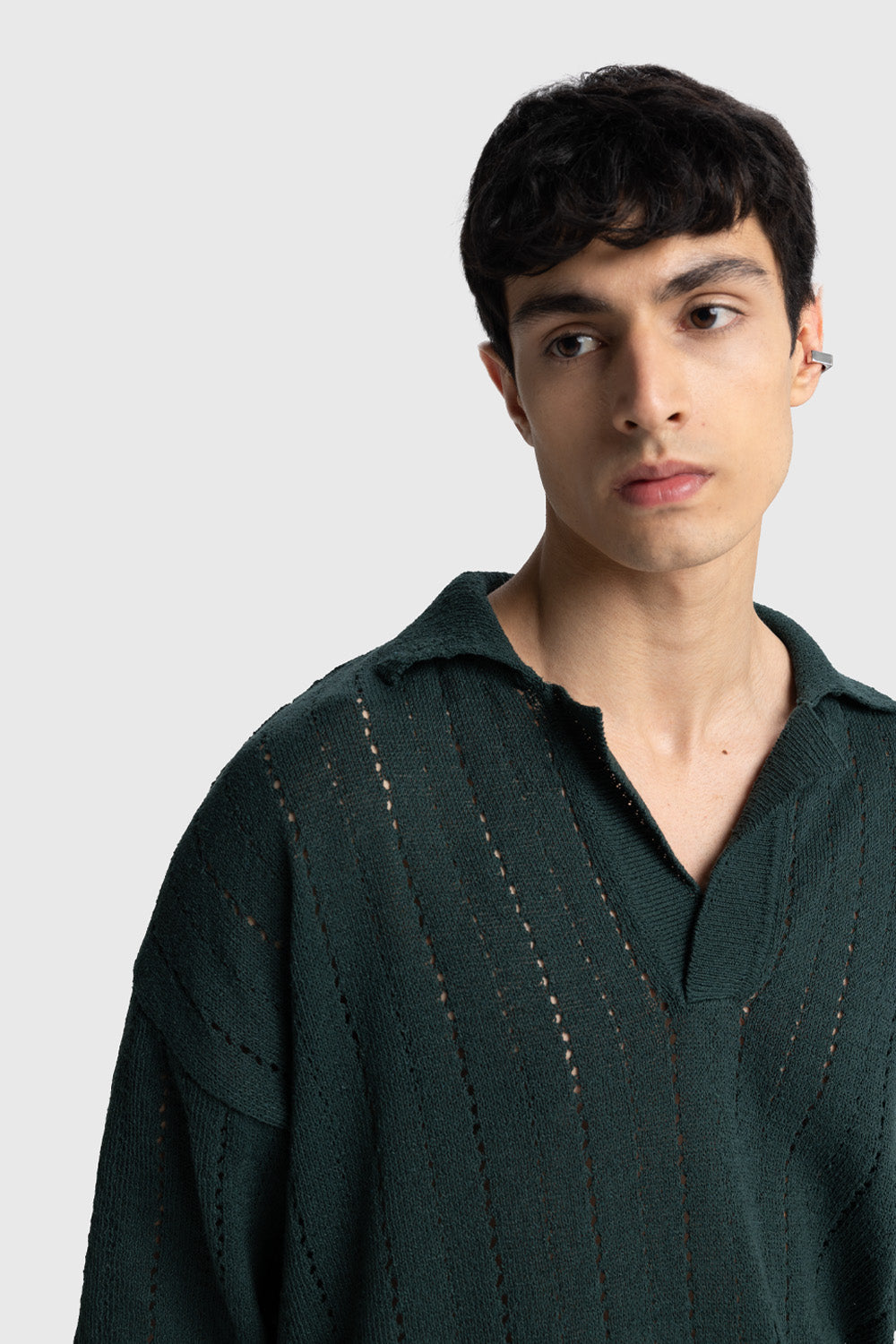 Giesto T-Shirt Tricot Tissé - Noir