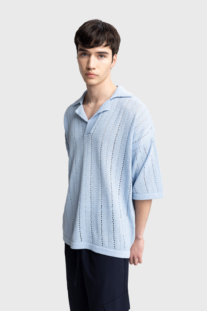 Giesto T-shirt en tricot - Bleu