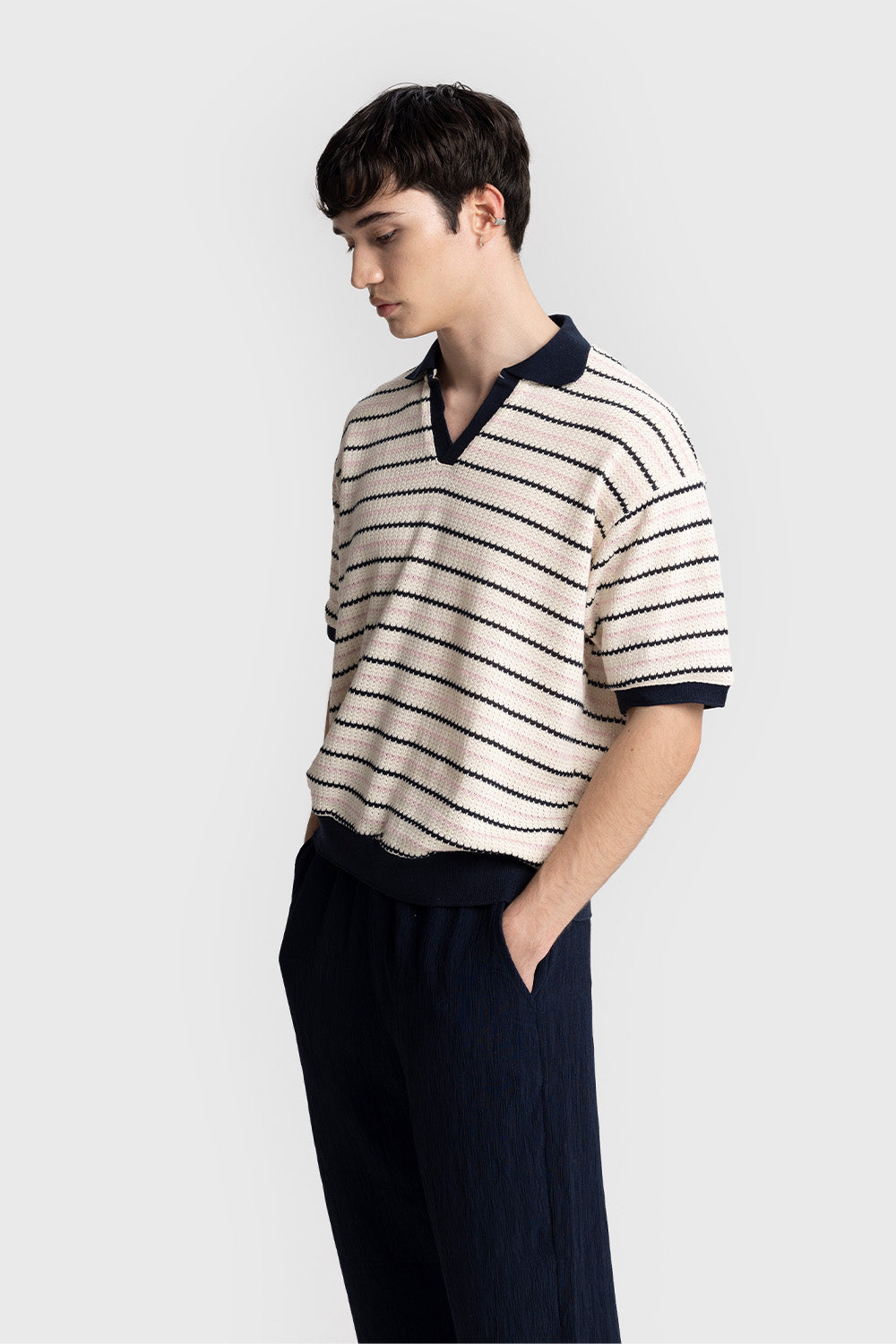 Giesto T-Shirt Tricot Tissé - Marron