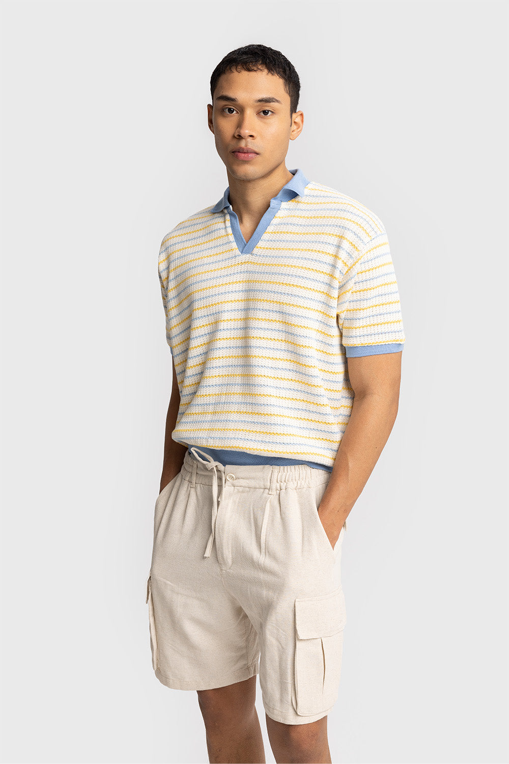 Giesto T-Shirt Tricot Tissé - Marron