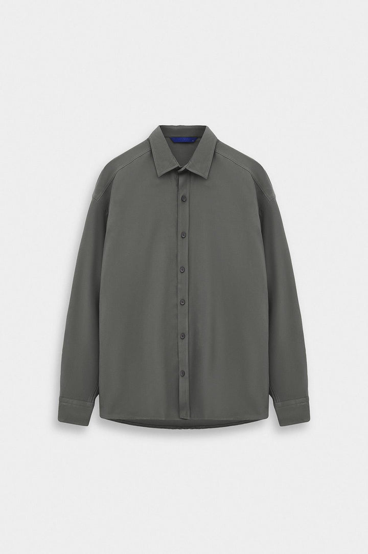 Giesto Chemise en Modal Anthracite Oversize - Anthracite