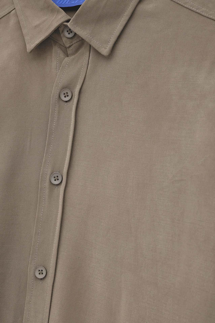 Giesto Chemise en Modal Beige Oversize - Beige