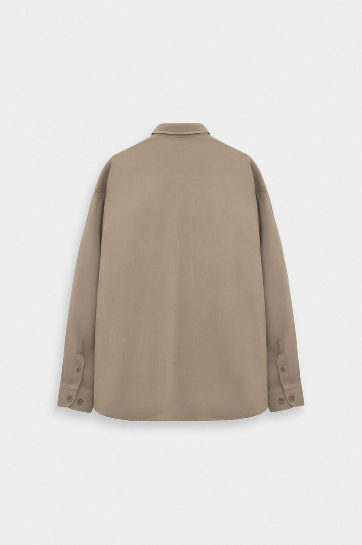 Giesto Chemise en Modal Beige Oversize - Beige