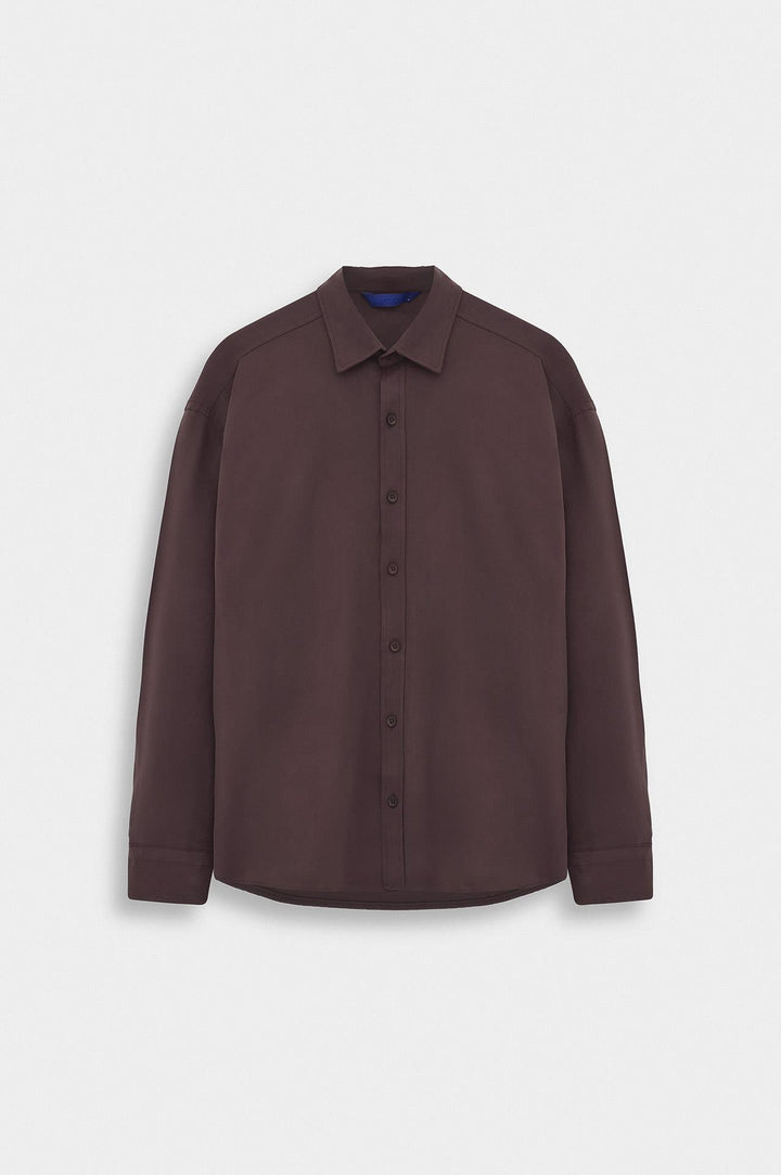 Giesto Chemise en Modal Bordeaux Oversize - Bordeaux