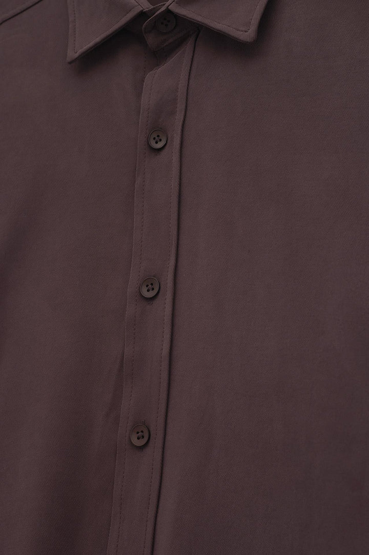 Giesto Chemise en Modal Bordeaux Oversize - Bordeaux