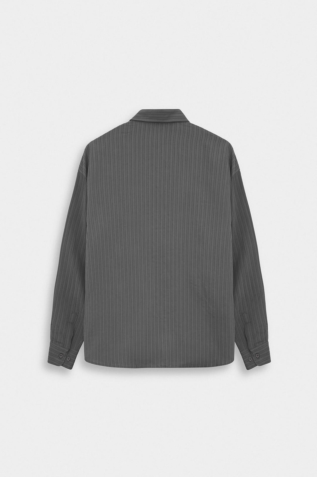 Giesto Chemise en Modal Anthracite Rayée Oversize - Anthracite