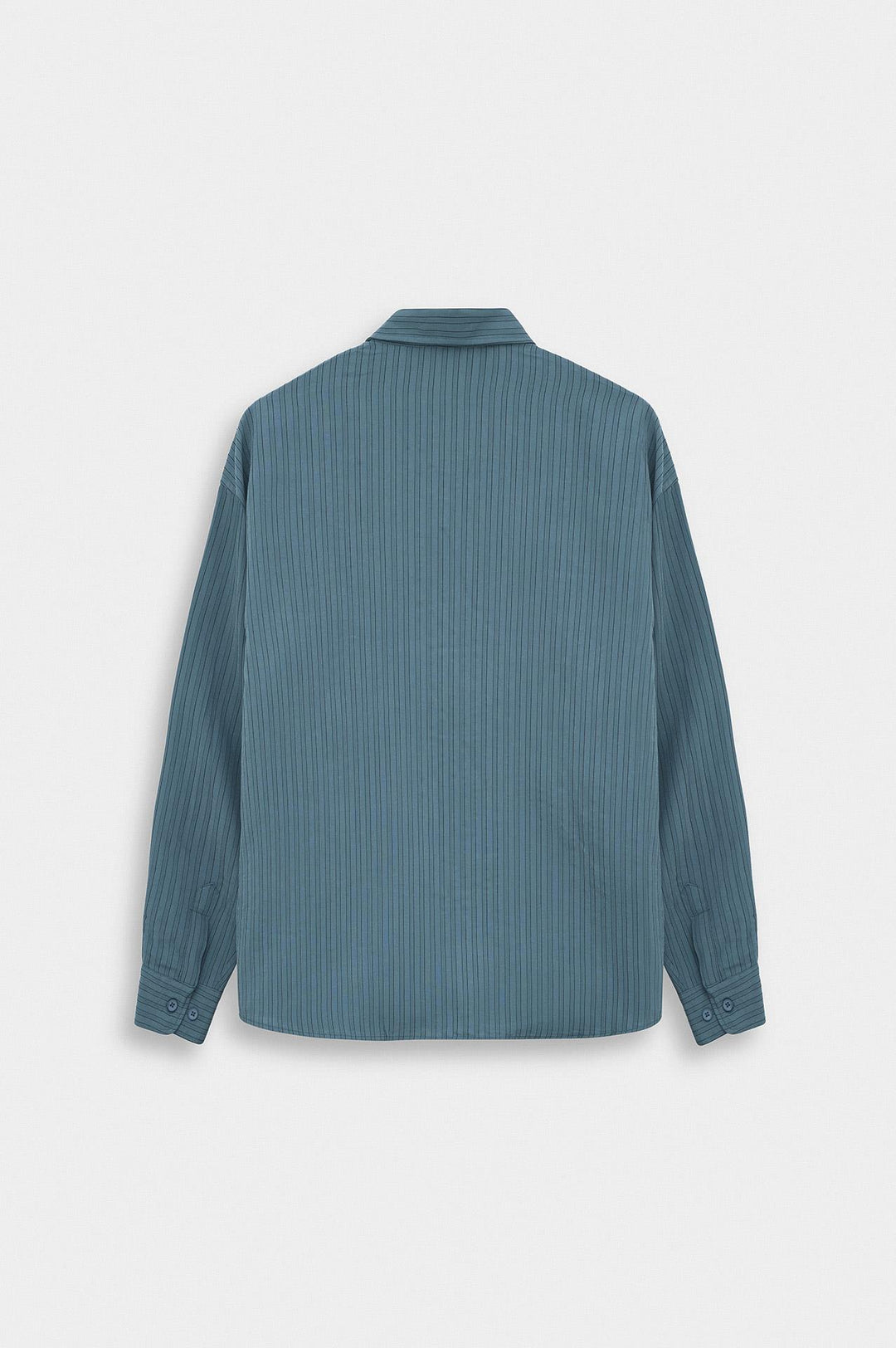 Giesto Chemise en Modal Bleue Rayée Oversize - Bleu