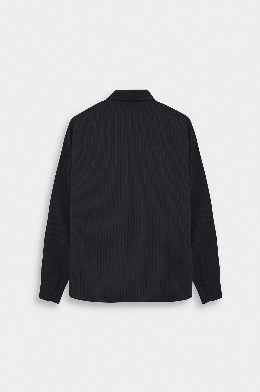 Giesto Chemise en Modal Rayée Noire Oversize - Noir