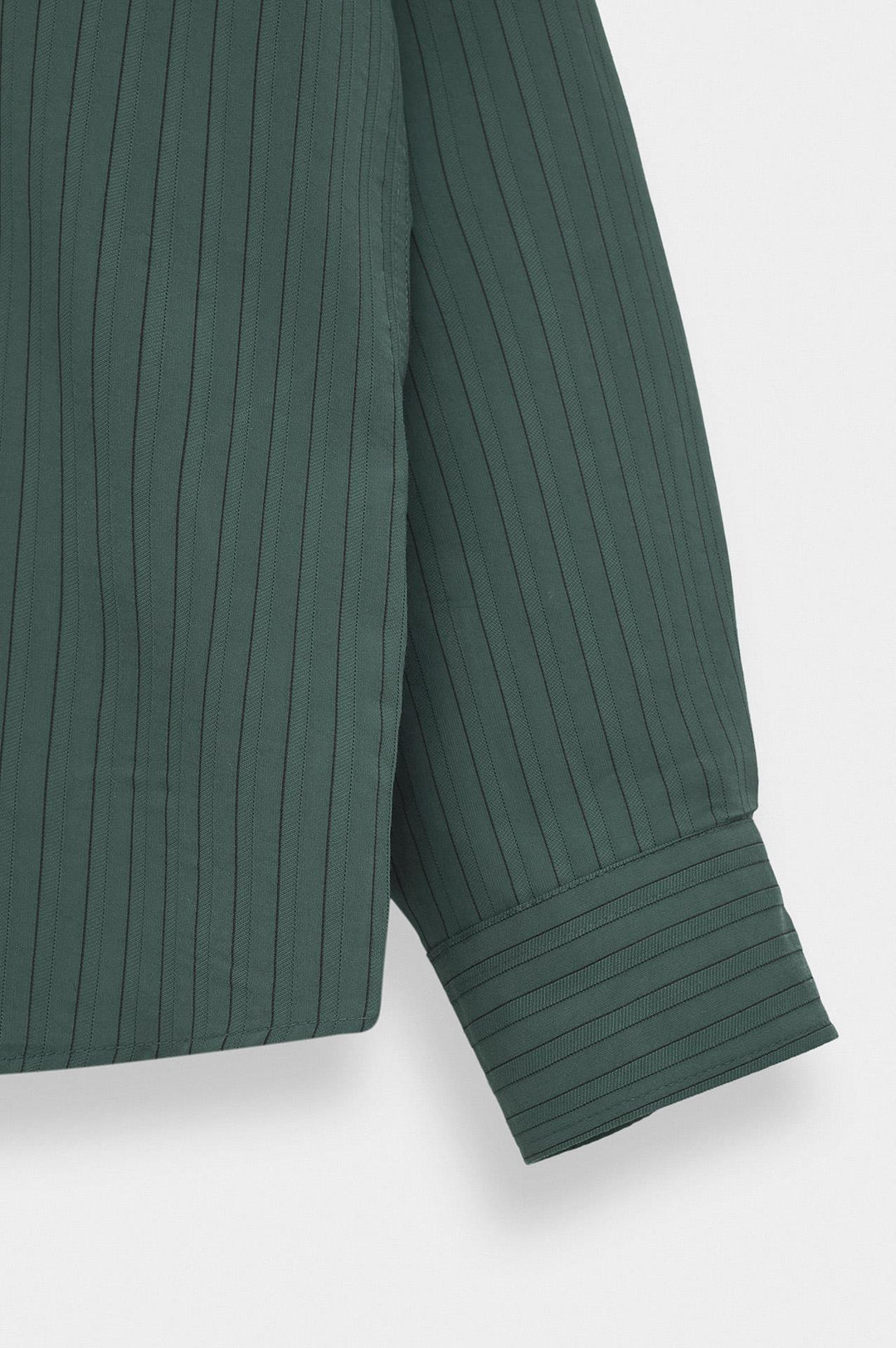 Giesto Chemise en Modal Verte Rayée Oversize - Vert