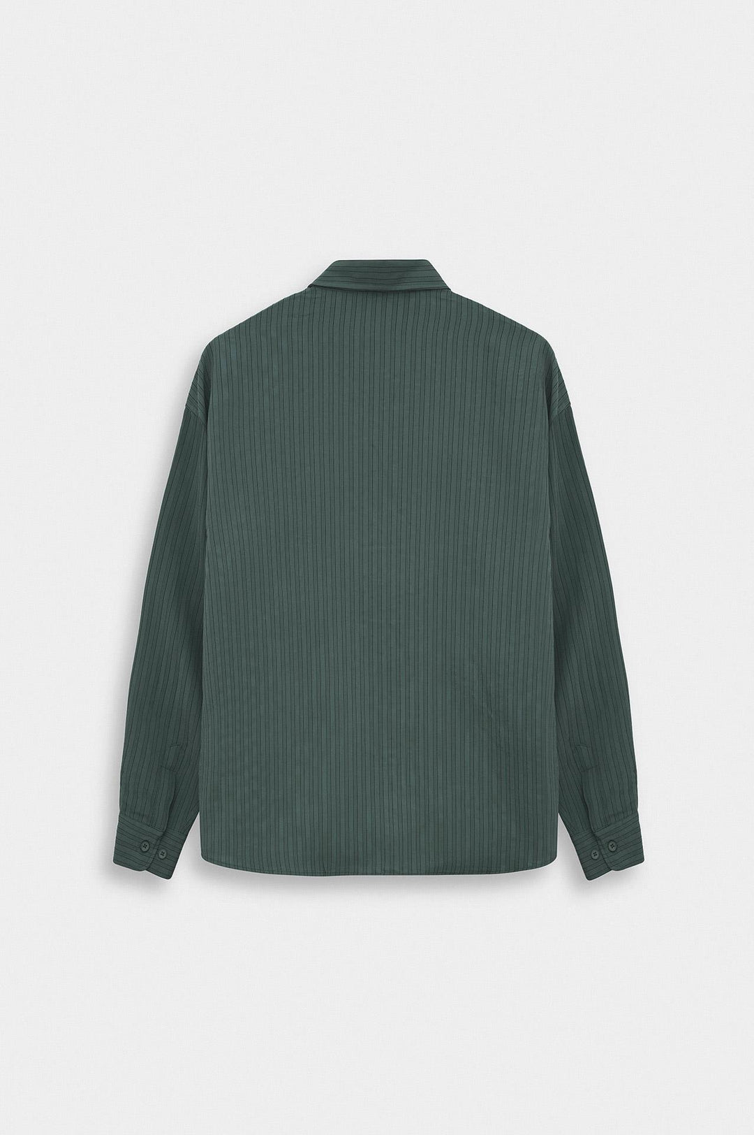 Giesto Chemise en Modal Verte Rayée Oversize - Vert
