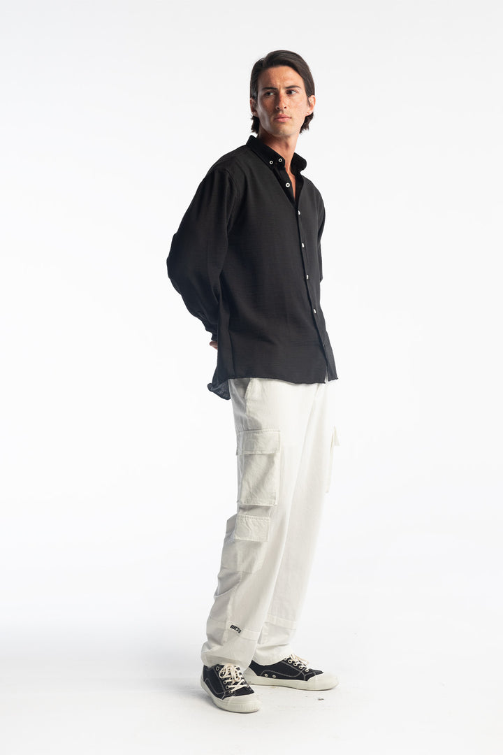 Giesto Chemise oversize fluide - Noir