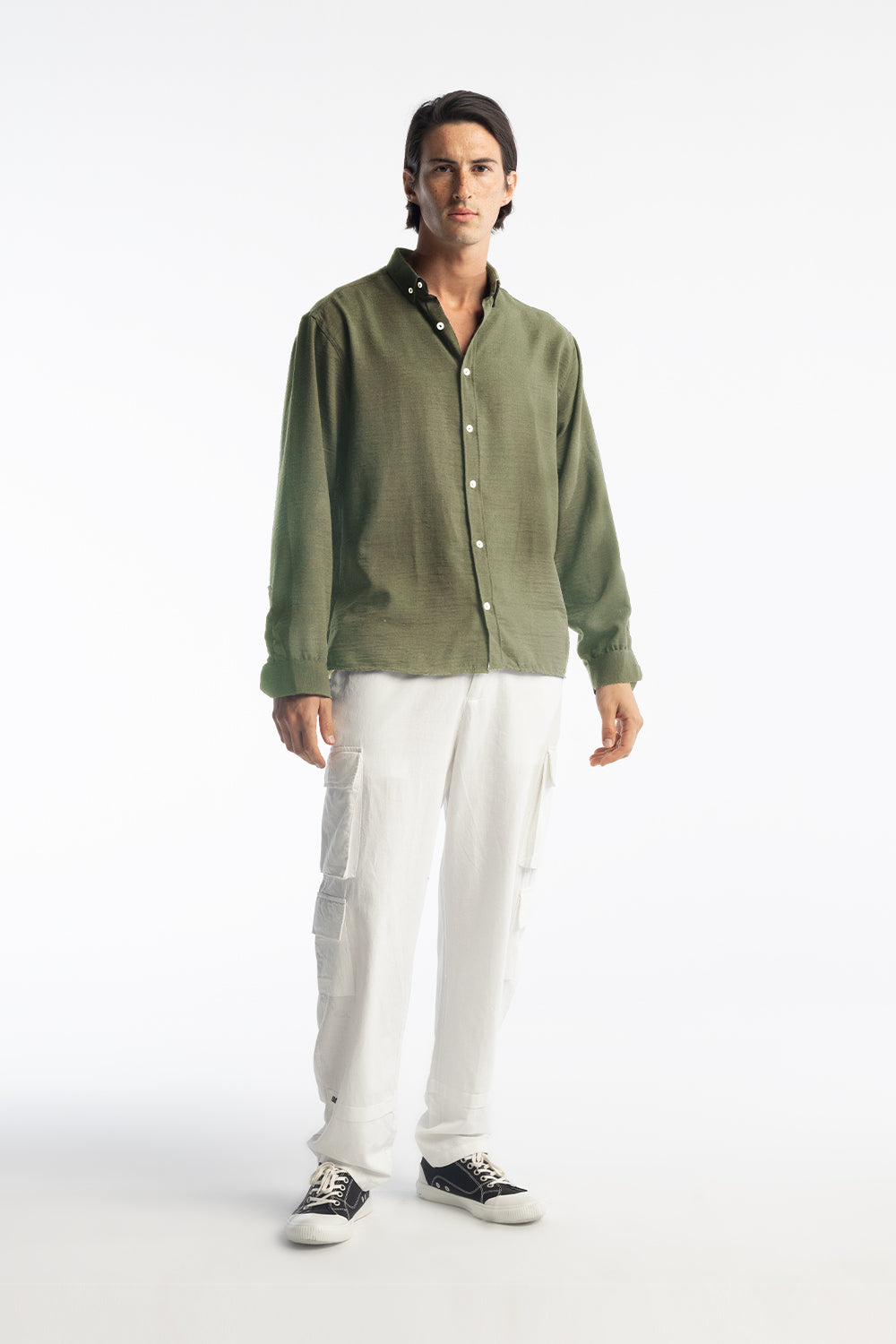 Giesto Chemise oversize fluide - Kaki