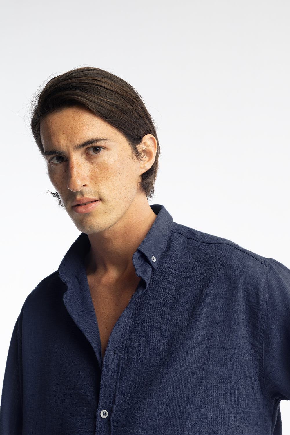 Giesto Chemise oversize fluide - Bleu marine