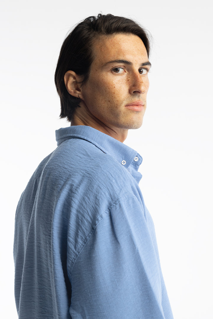 Giesto Chemise oversize fluide - Bleu clair