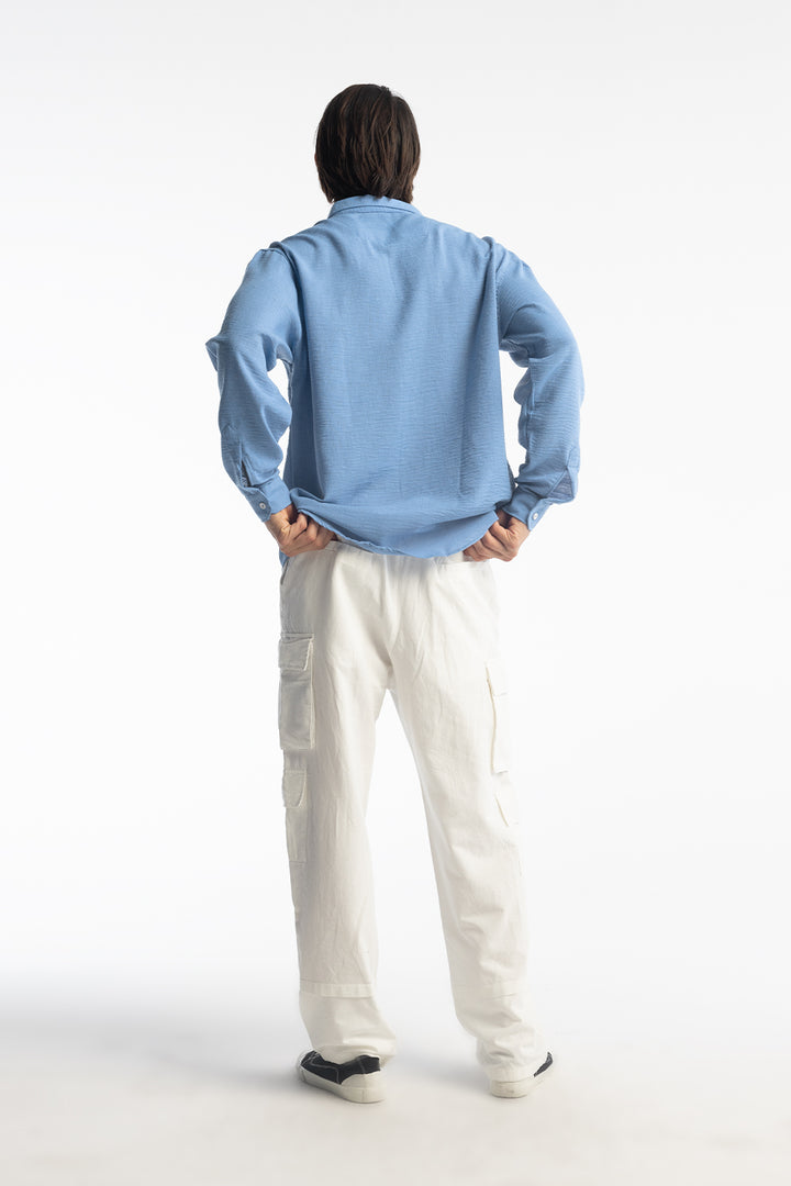Giesto Chemise oversize fluide - Bleu clair