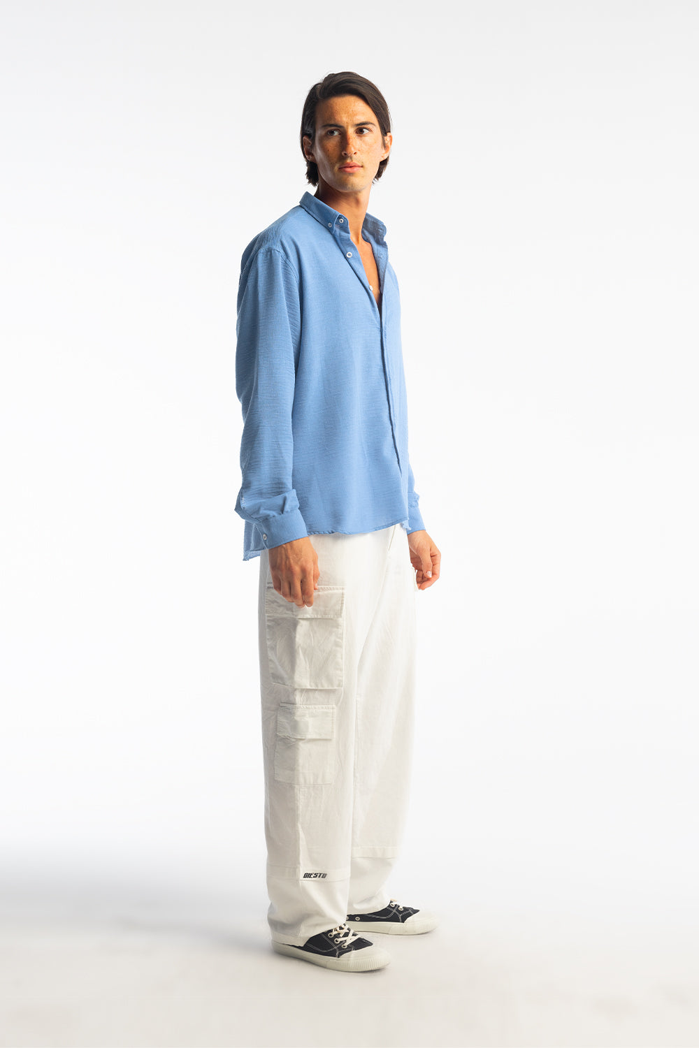Giesto Chemise oversize fluide - Bleu clair