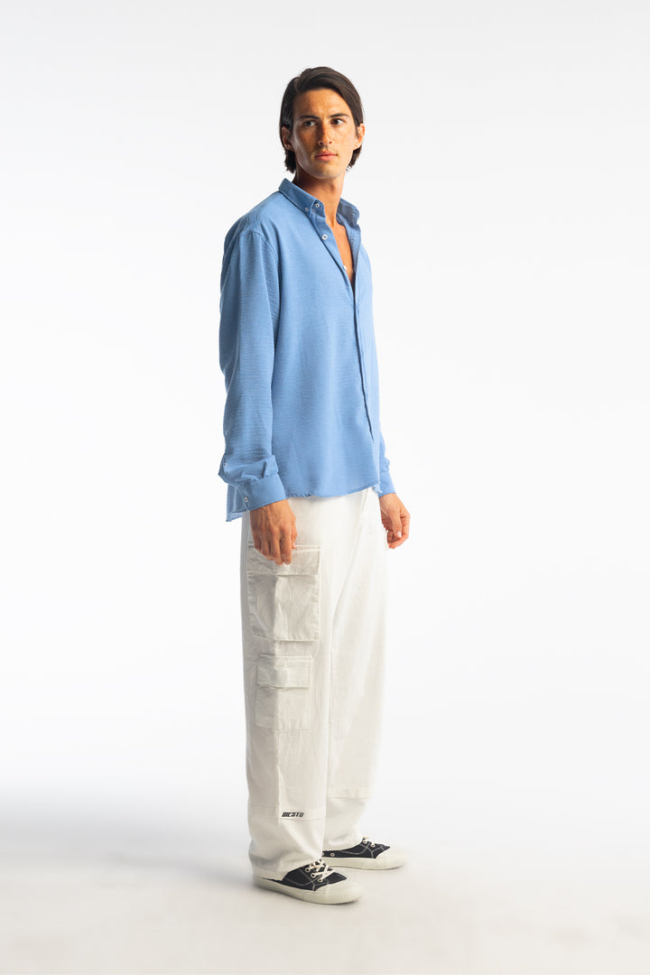 Giesto Chemise oversize fluide - Bleu clair
