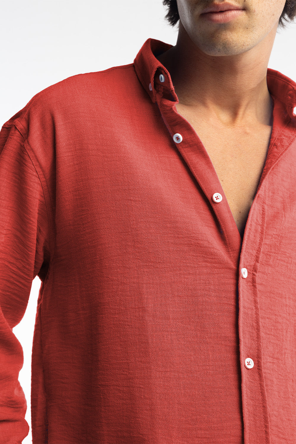 Giesto Chemise oversize fluide - Rouge