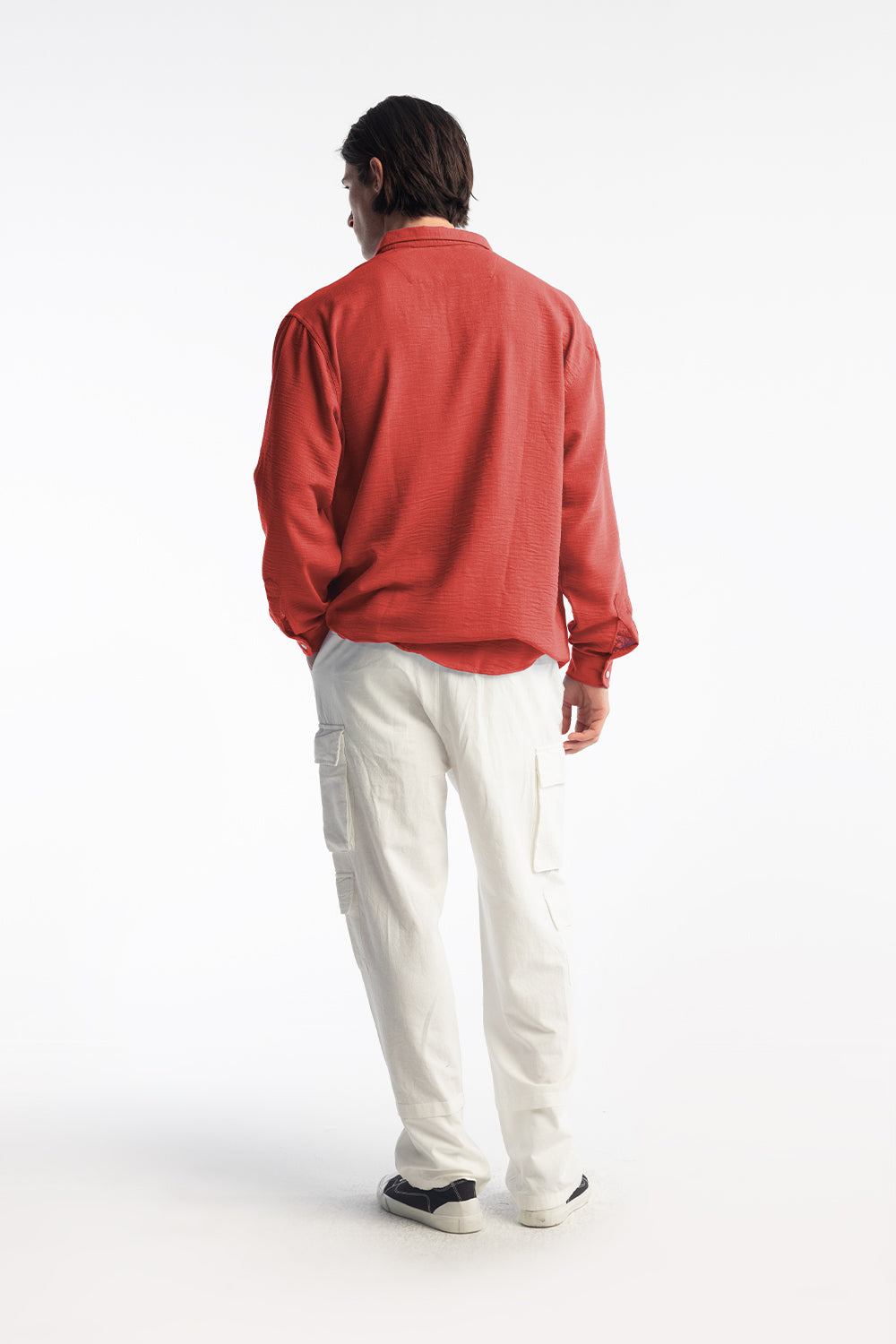 Giesto Chemise oversize fluide - Rouge