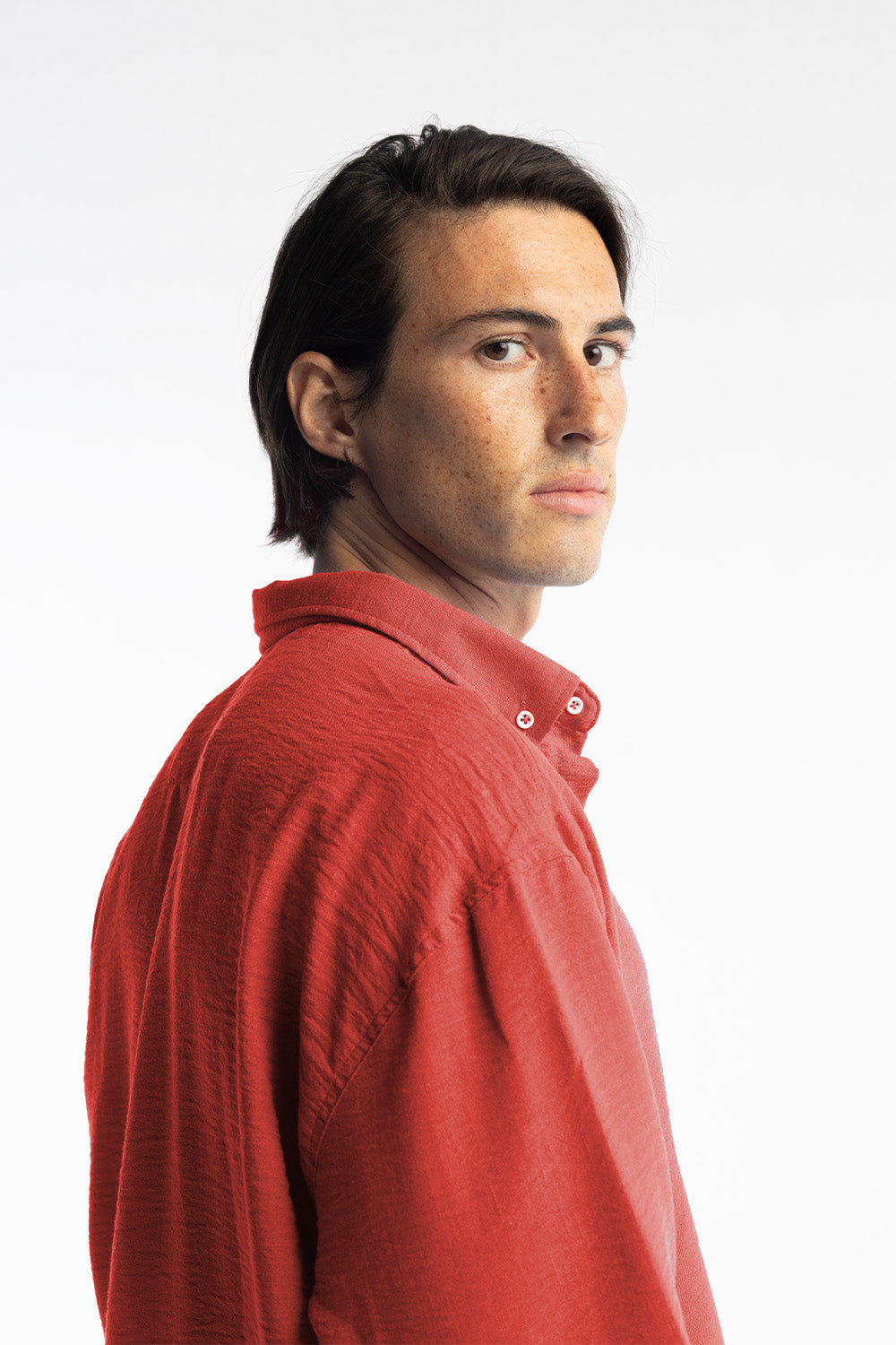 Giesto Chemise oversize fluide - Rouge