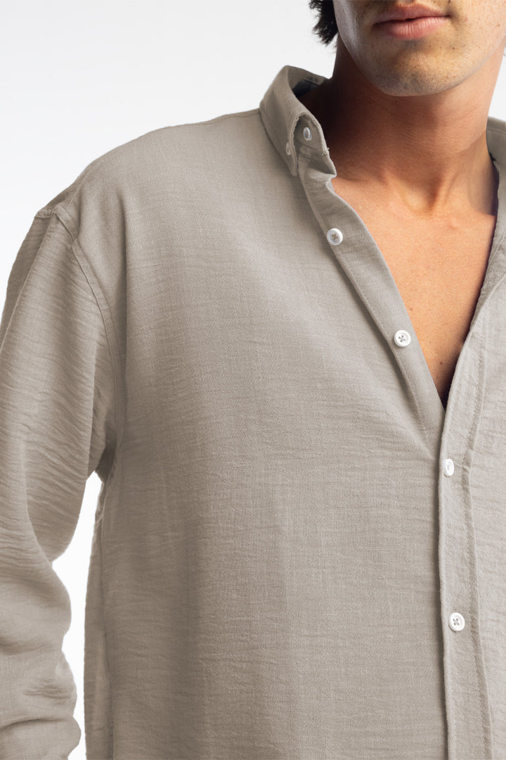 Giesto Chemise oversize fluide - Beige