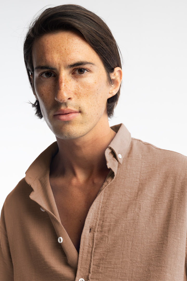 Giesto Chemise oversize fluide - Tabac