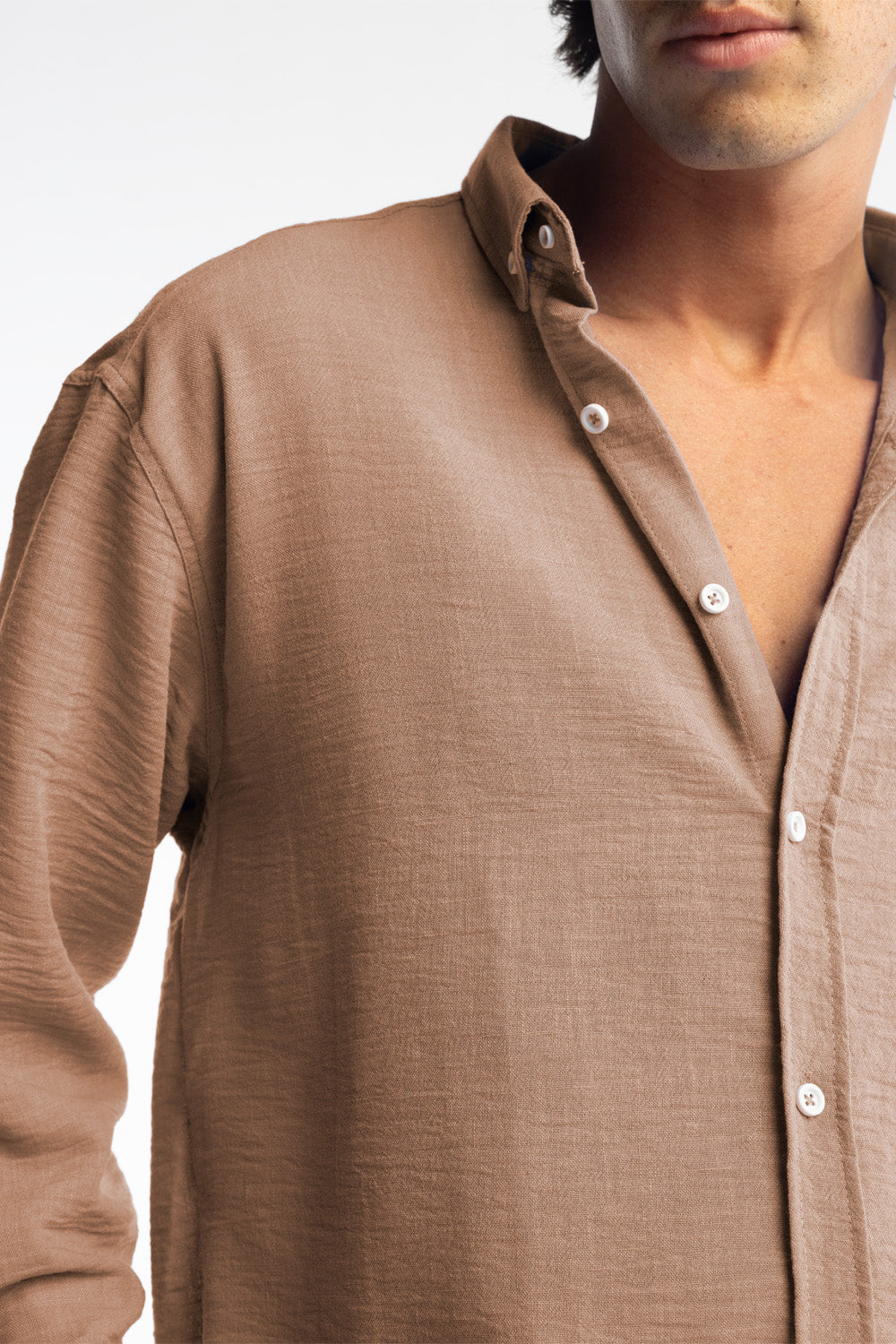 Giesto Chemise oversize fluide - Tabac